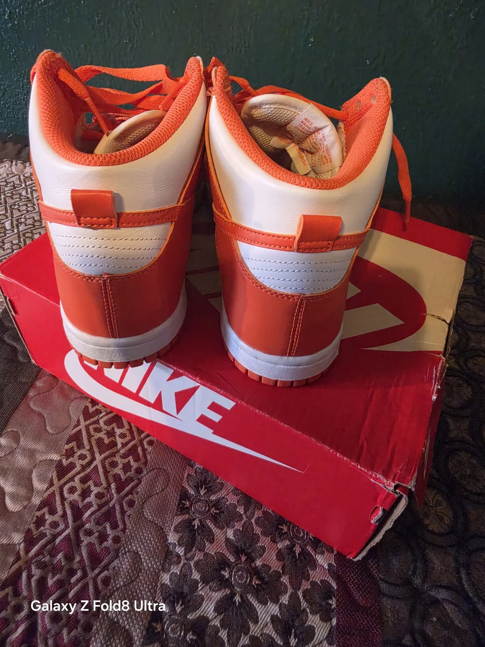 Nike Women’s Orange and White Low-Top Sneakers